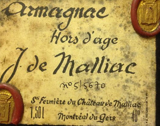 Armagnac-De-Malliac-label