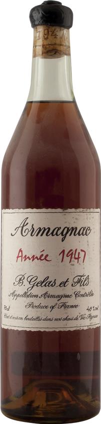 Armagnac 1947 Gelas & Fils B. (3819)