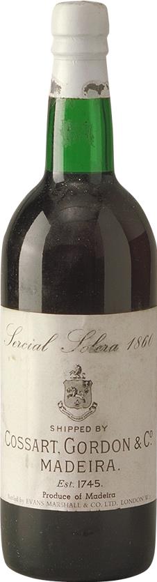 Madeira 1860 Cossart Gordon & Co Sercial Solera (5578)