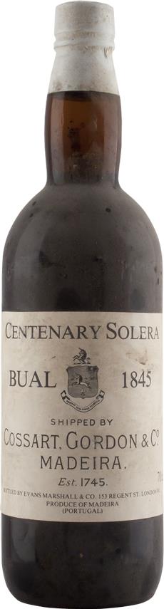 Madeira 1845 Cossart Gordon & Co Centerary Bual Solera (6041)